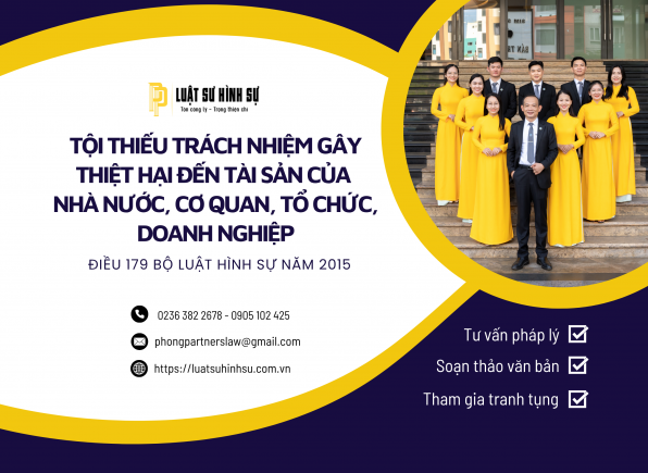 TỘI THIẾU TRÁCH NHIỆM GÂY THIỆT HẠI ĐẾN TÀI SẢN CỦA NHÀ NƯỚC, CƠ QUAN, TỔ CHỨC, DOANH NGHIỆP